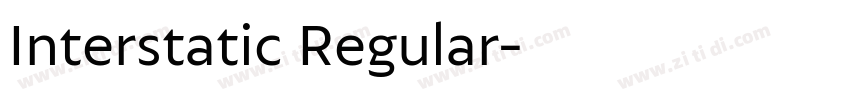 Interstatic Regular字体转换